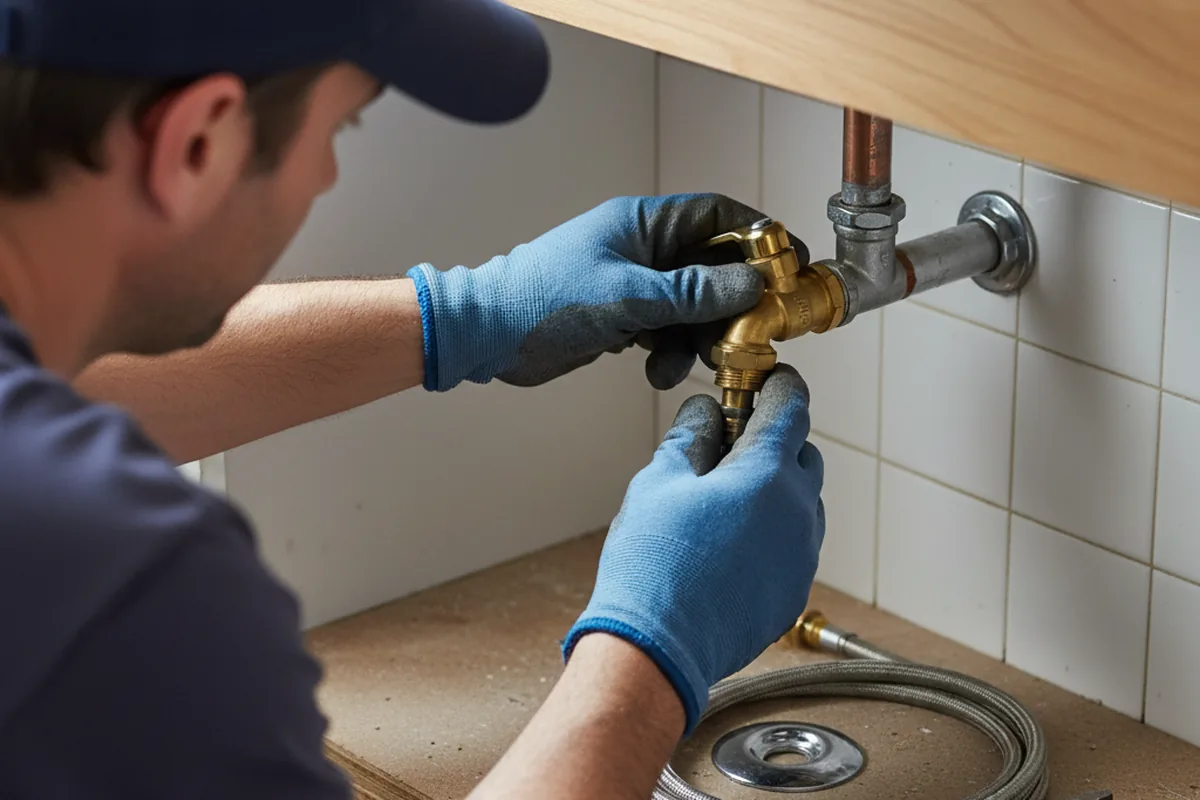 Shutoff valve and fitting work during Faucet and Fixture Repair in Lake Waccamaw